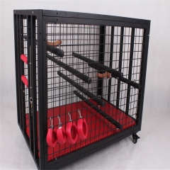 BDSM shackles K9 to form a dog crate